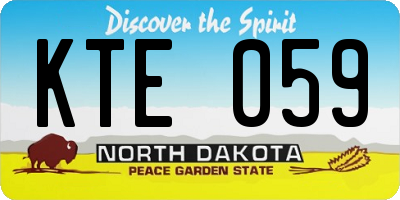 ND license plate KTE059