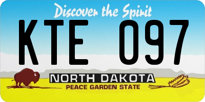 ND license plate KTE097