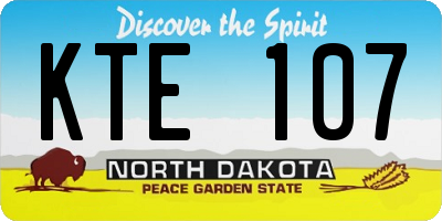 ND license plate KTE107