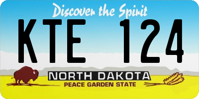 ND license plate KTE124
