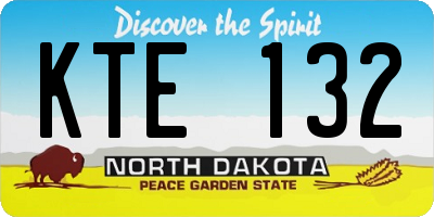 ND license plate KTE132