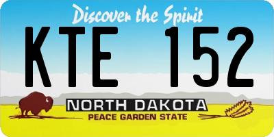 ND license plate KTE152