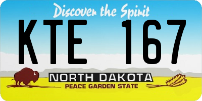 ND license plate KTE167