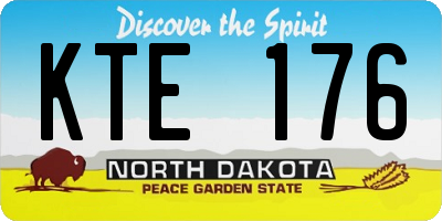 ND license plate KTE176
