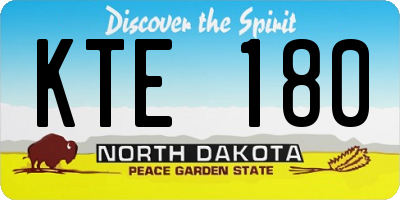 ND license plate KTE180