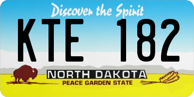ND license plate KTE182