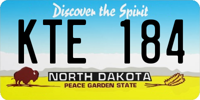 ND license plate KTE184