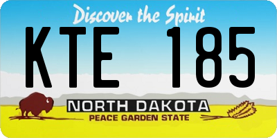 ND license plate KTE185