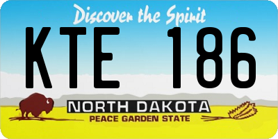 ND license plate KTE186