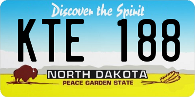 ND license plate KTE188
