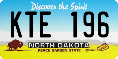 ND license plate KTE196