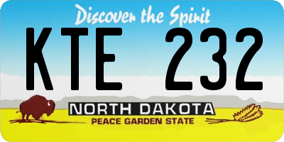 ND license plate KTE232