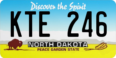 ND license plate KTE246