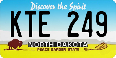 ND license plate KTE249