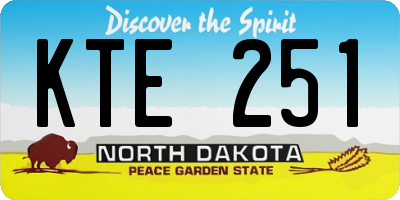 ND license plate KTE251