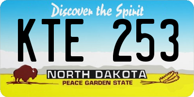 ND license plate KTE253