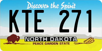 ND license plate KTE271