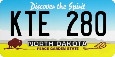 ND license plate KTE280