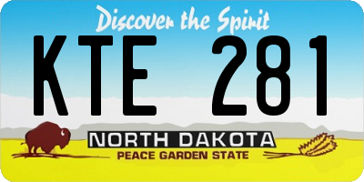 ND license plate KTE281