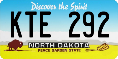 ND license plate KTE292
