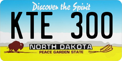 ND license plate KTE300