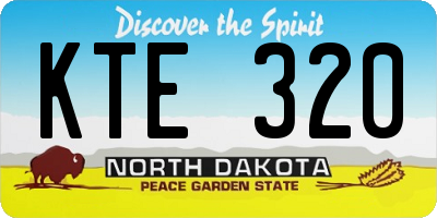 ND license plate KTE320