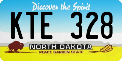 ND license plate KTE328