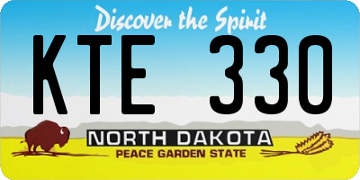 ND license plate KTE330