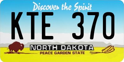 ND license plate KTE370