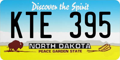 ND license plate KTE395