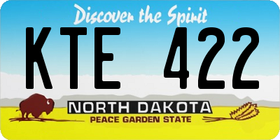ND license plate KTE422
