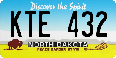 ND license plate KTE432