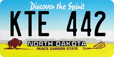 ND license plate KTE442
