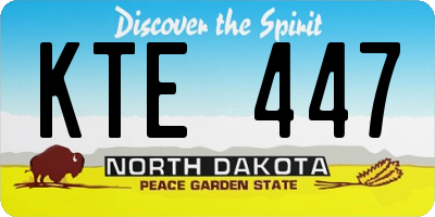 ND license plate KTE447