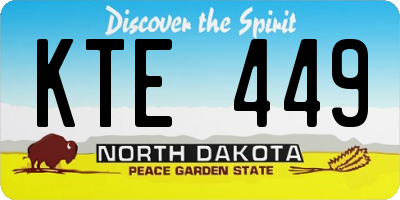 ND license plate KTE449