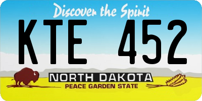 ND license plate KTE452