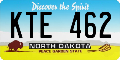ND license plate KTE462