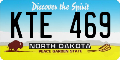 ND license plate KTE469
