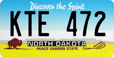 ND license plate KTE472