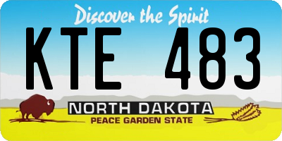 ND license plate KTE483