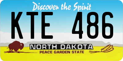 ND license plate KTE486
