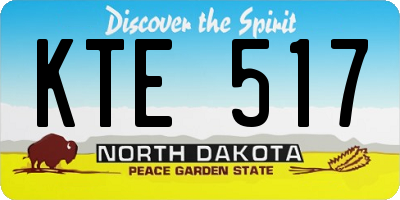 ND license plate KTE517