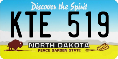 ND license plate KTE519