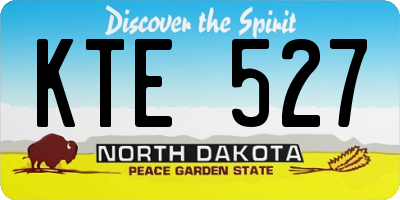 ND license plate KTE527