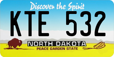 ND license plate KTE532