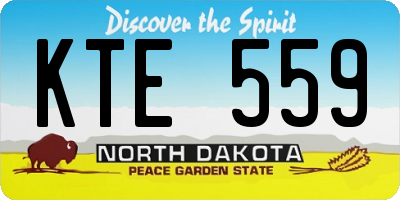 ND license plate KTE559