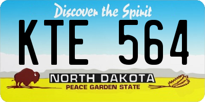 ND license plate KTE564