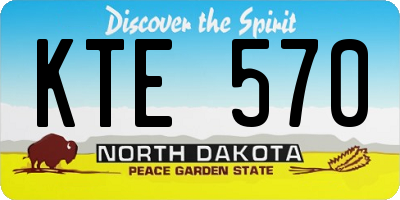 ND license plate KTE570