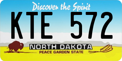ND license plate KTE572