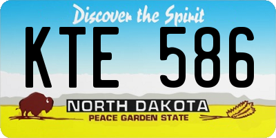 ND license plate KTE586